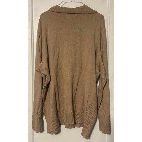 Lane Bryant women’s turtle neck sweater tan tunic size 26/28 - Picture 2 of 3